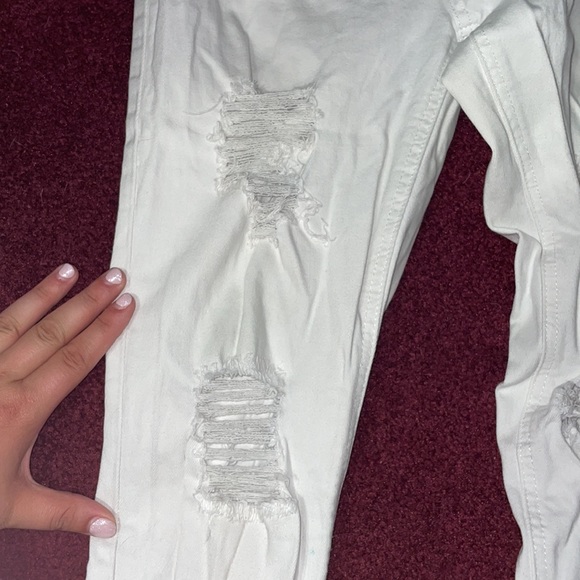 White Ripped Jeans - Picture 5 of 8